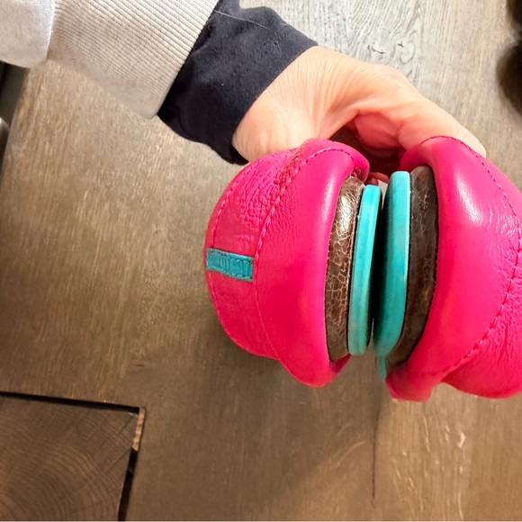 Women’s Pink Leather Ballet Flats - Picture 3 of 5